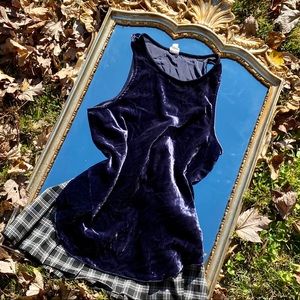 GAP blue velvet tank top